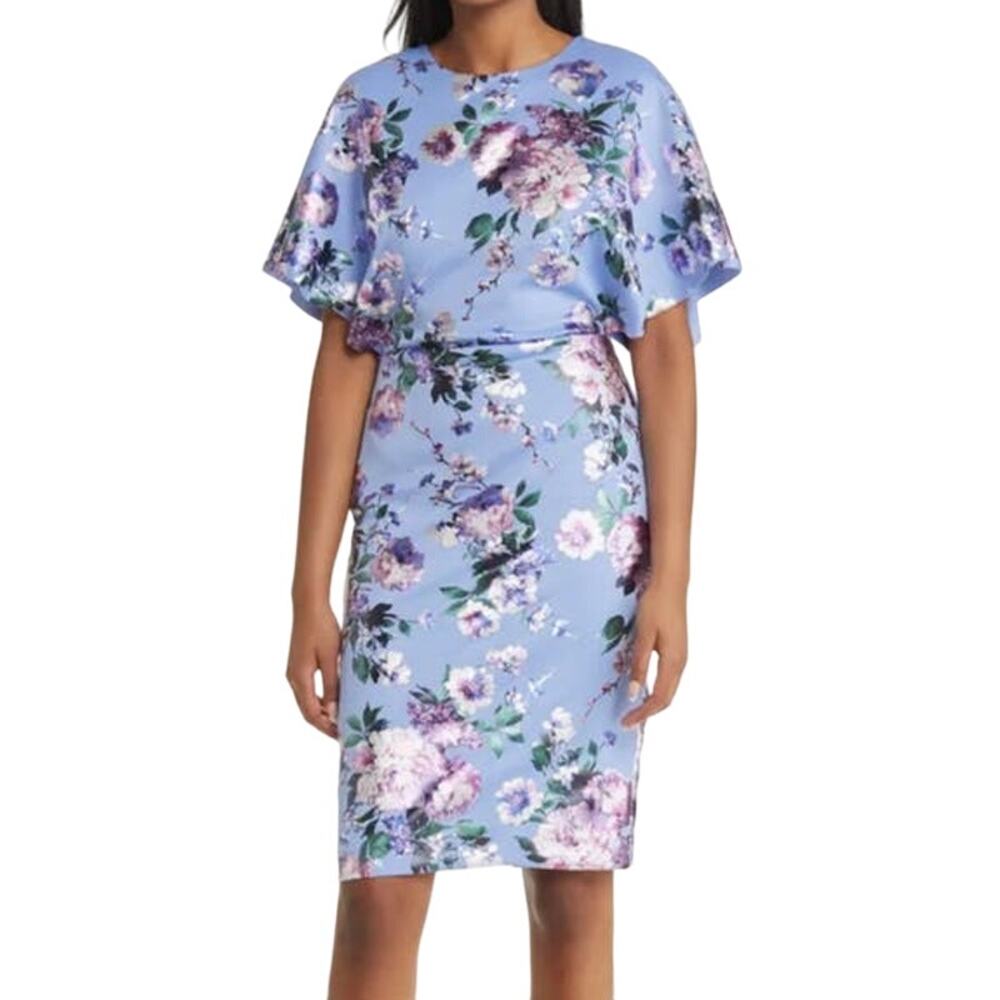 Black Halo dress Ula floral sheath lilac size 6